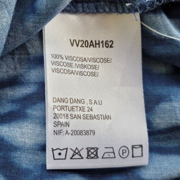 Indi & Cold Tie dye effect print blouse in Indigo size L EUC 100% viscose - Picture 11 of 14